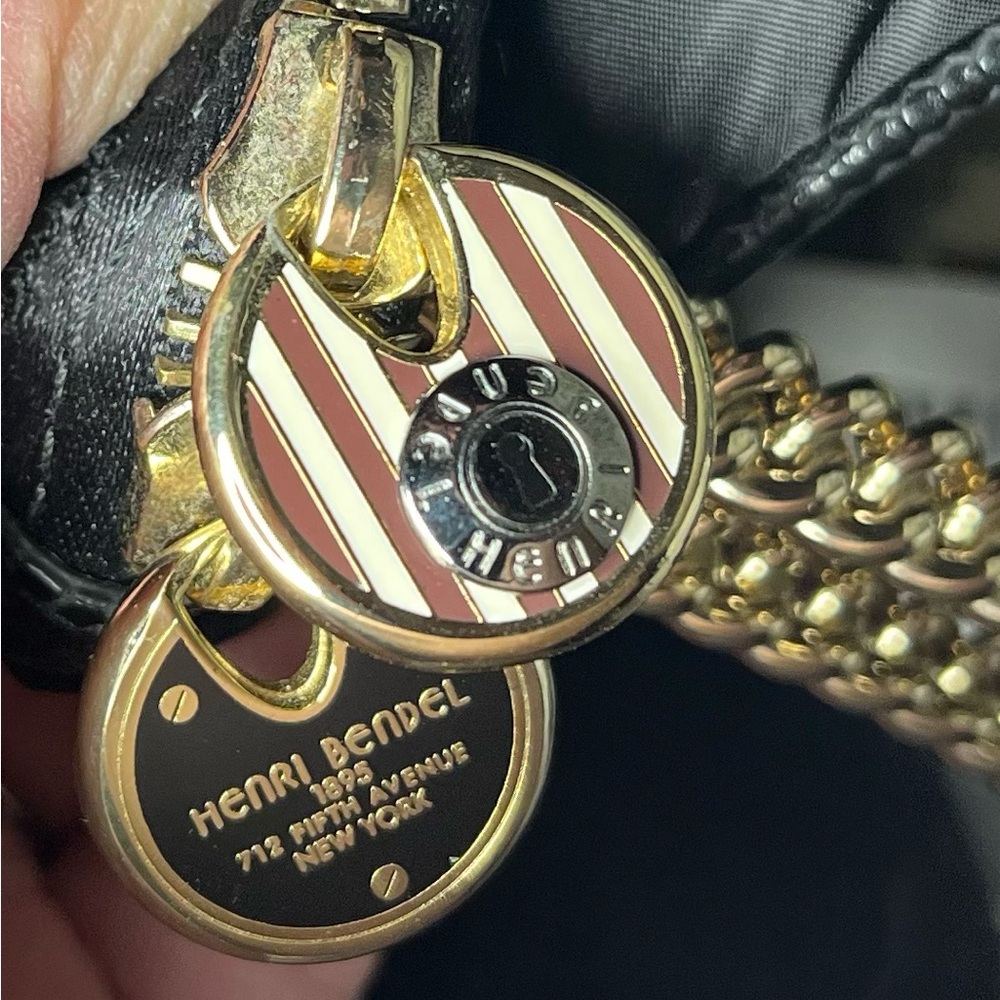 Henri Bendel Black Clutch with Gold Chain - Picture 7 of 9